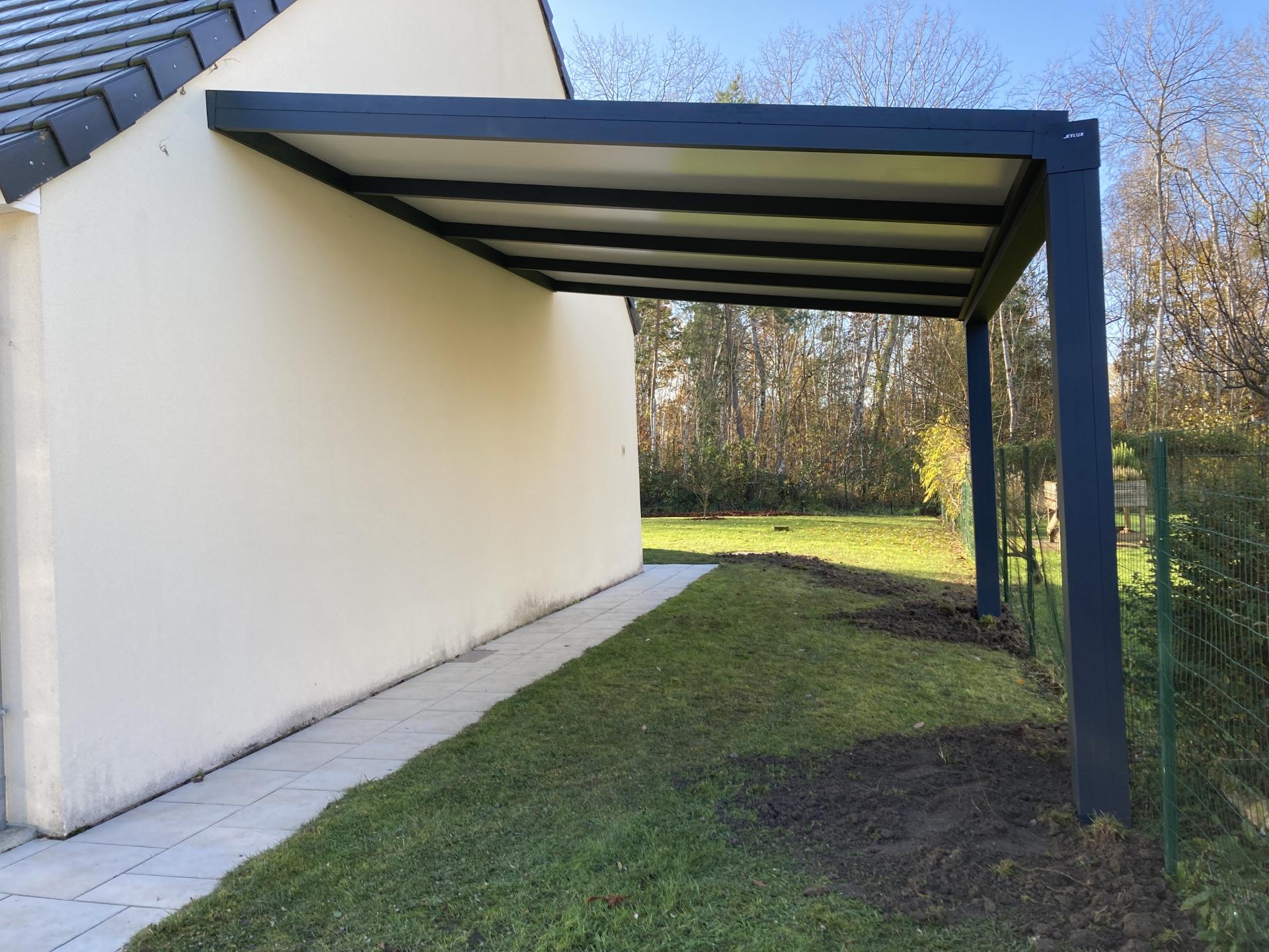 carport aluminium mono-pente